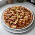 Delicious BBQ Chicken Pizza with smoky barbecue sauce and grilled chicken