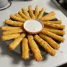 Plate of crispy Cheese and Potato Sticks ready to be enjoyed