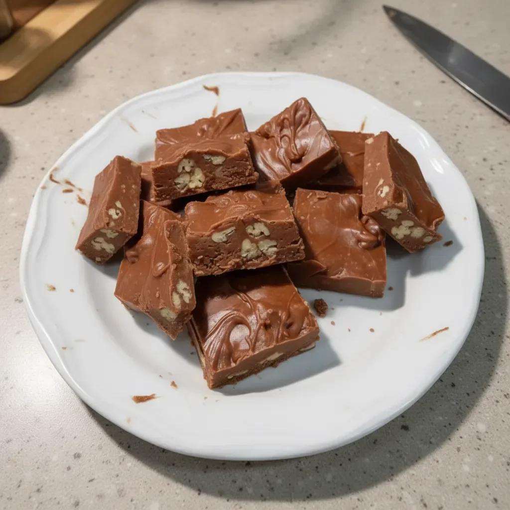 Delicious classic fudge prepared in 5 minutes, perfect for sweet cravings.