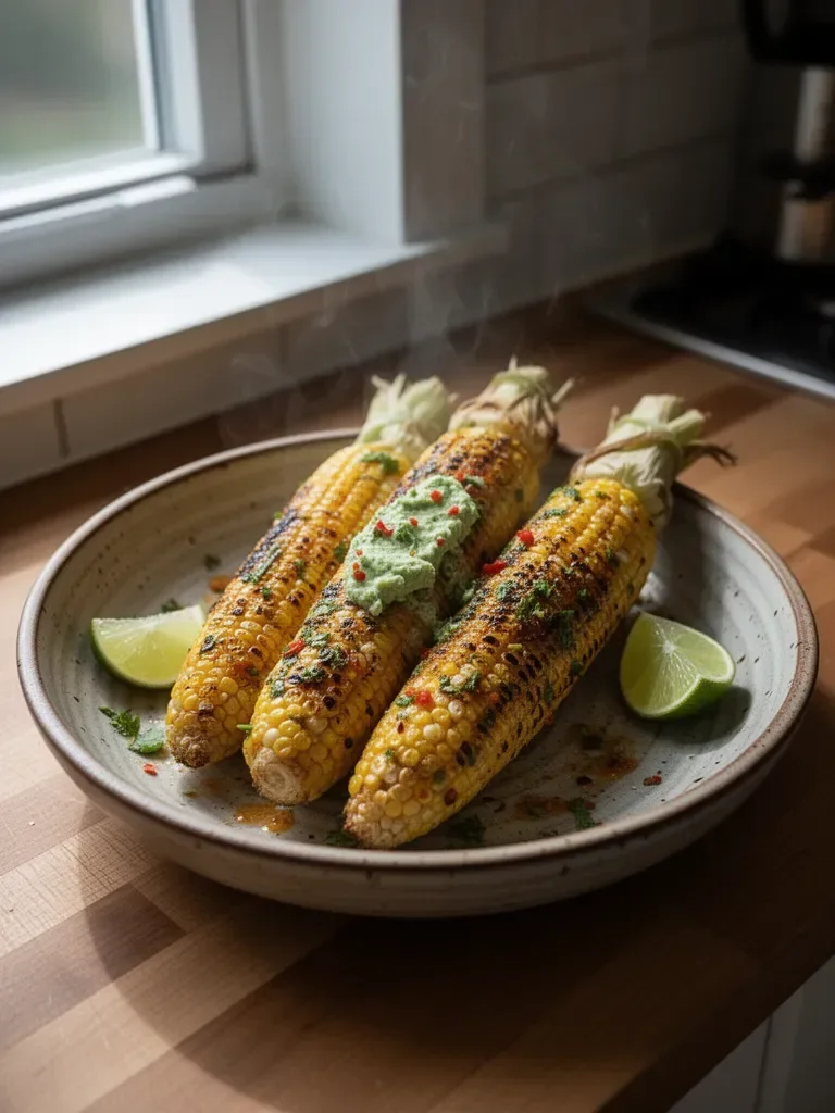 Grilled Corn on the Cob with Chili Lime Butter