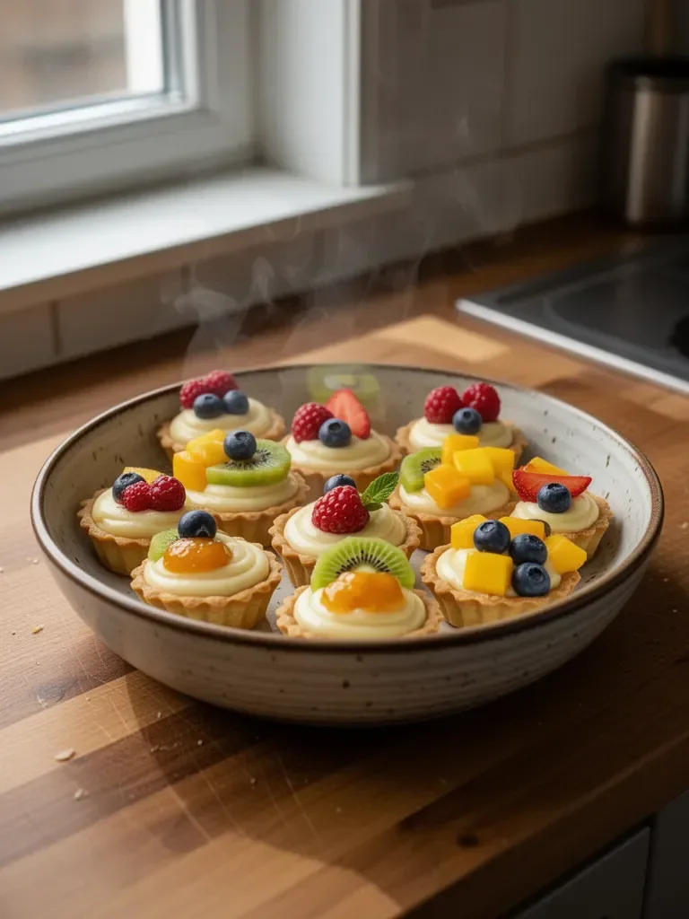 Mini Fruit Tarts with Vanilla Custard
