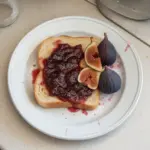 Homemade 3 ingredient fig jam spread on toast