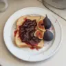 Homemade 3 ingredient fig jam spread on toast