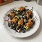 Delicious blueberry brie poppers with jalapeños, a perfect appetizer.