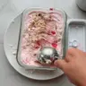 Delicious homemade cottage cheese ice cream topped with fresh berries