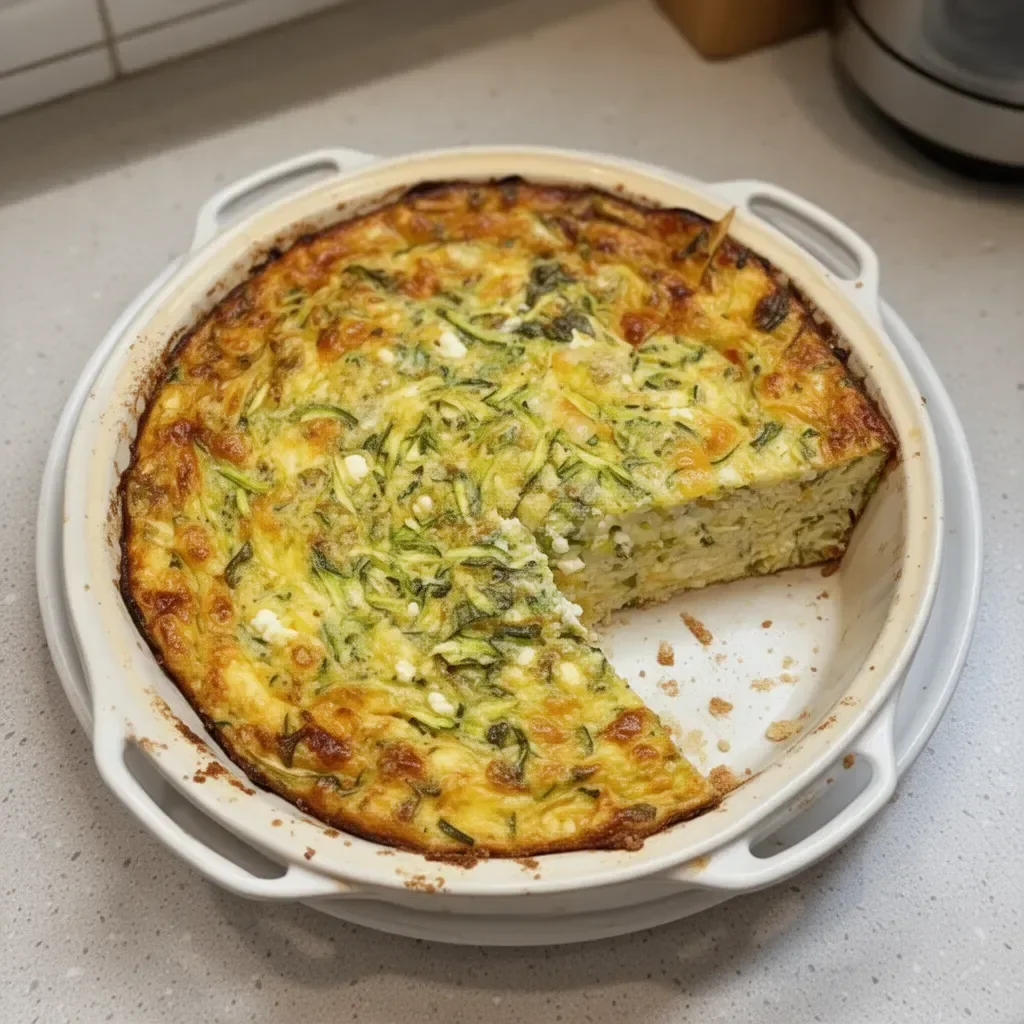 Delicious Cottage Cheese Zucchini Quiche with fresh ingredients