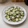 Fresh Cucumber Feta Salad with herbs and dressing