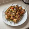Greek marinated chicken kabobs grilled to perfection