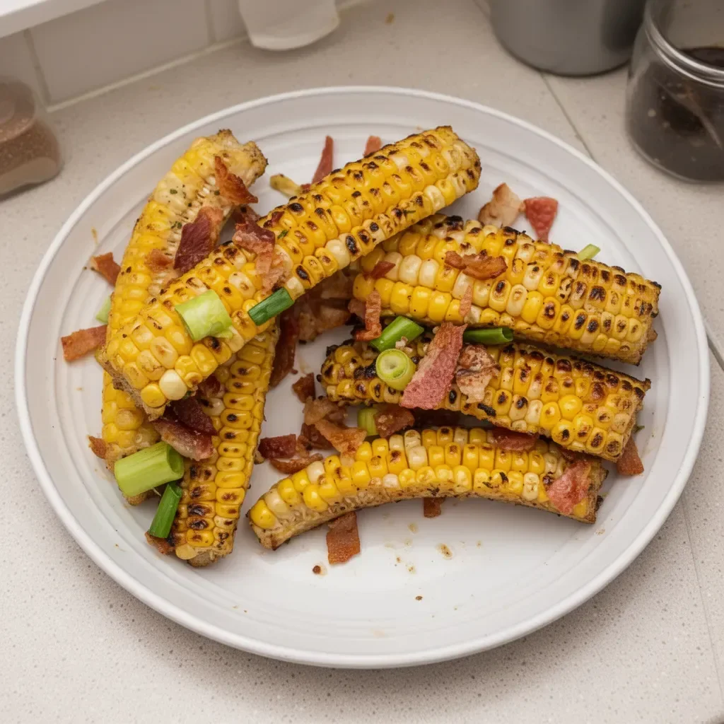 Delicious grilled corn ribs seasoned and served on a plate