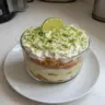Delicious Key Lime Pie Trifle with layers of creamy filling and lime zest