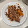 Pecan Pie Double Sweet Potato dessert showcasing golden crust and toppings