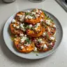 Delicious roasted sweet potato rounds served on a plate