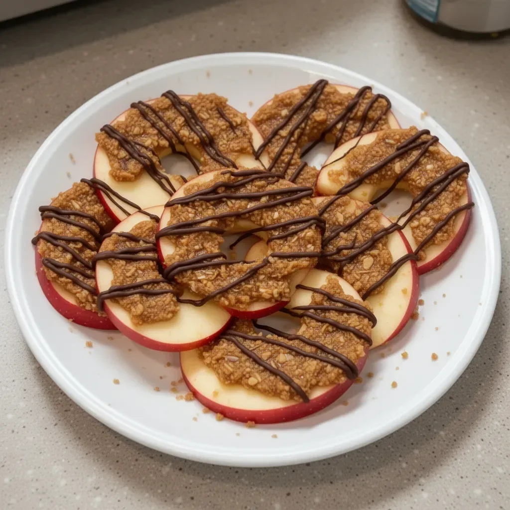 Healthy Samoa apple slices recipe inspired by Girl Scout cookies