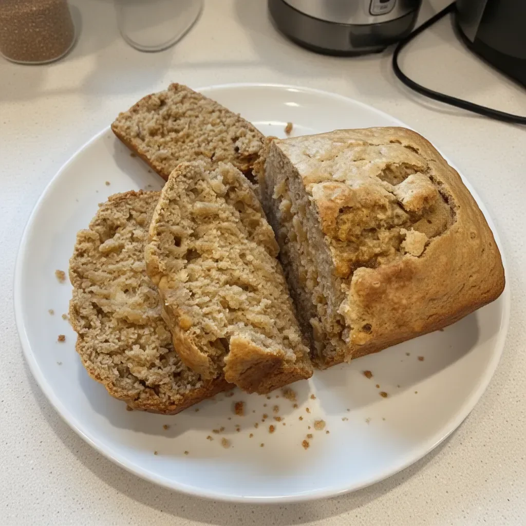 Delicious homemade sourdough banana bread with ripe bananas and nutty flavor