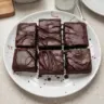 Delicious homemade zucchini brownies served on a plate