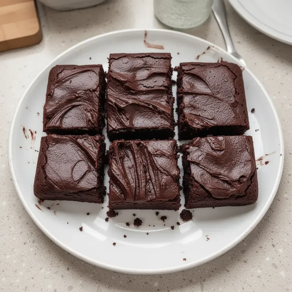 Delicious homemade zucchini brownies served on a plate