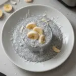 Delicious Coconut Chia Pudding topped with fresh fruits and nuts