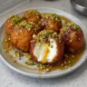 Delicious ricotta pistachio honey bites on a plate