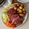 Slow Cooker Corned Beef and Cabbage dish served on a plate