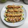 Taco Zucchini Boats filled with seasoned meat and cheese