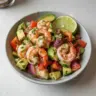 Zesty lime shrimp salad with avocado and fresh ingredients