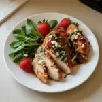 Strawberry Chicken dish with juicy chicken and fresh strawberries