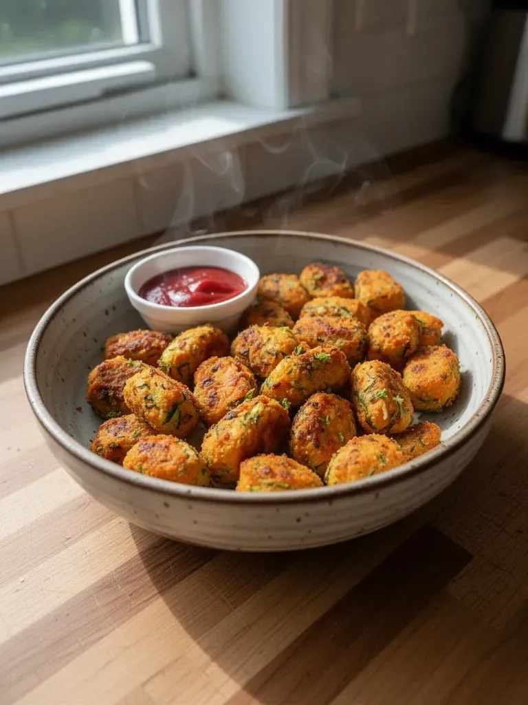 Crispy Sweet Potato Zucchini Tots