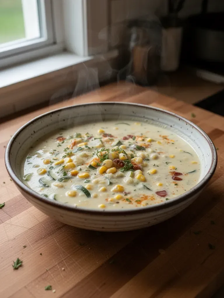 Summer Corn and Zucchini Chowder